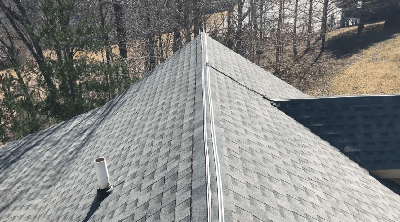 After installation - roof with bird spikes